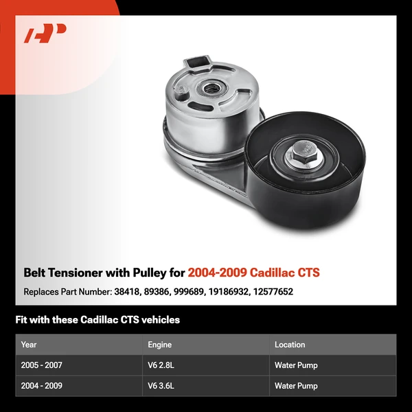 Belt Tensioner with Pulley for 2004-2009 Cadillac CTS