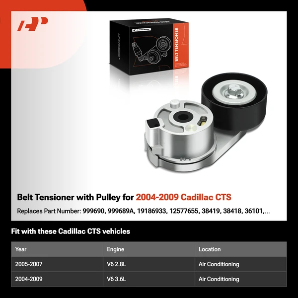 Belt Tensioner with Pulley for 2004-2009 Cadillac CTS