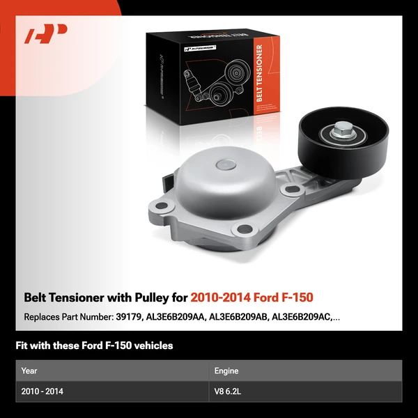 Belt Tensioner with Pulley for 2010-2014 Ford F-150