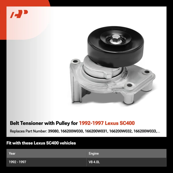 Belt Tensioner with Pulley for 1992-1997 Lexus SC400