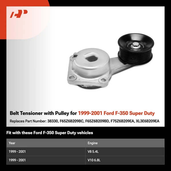 Belt Tensioner with Pulley for 1999-2001 Ford F-350 Super Duty