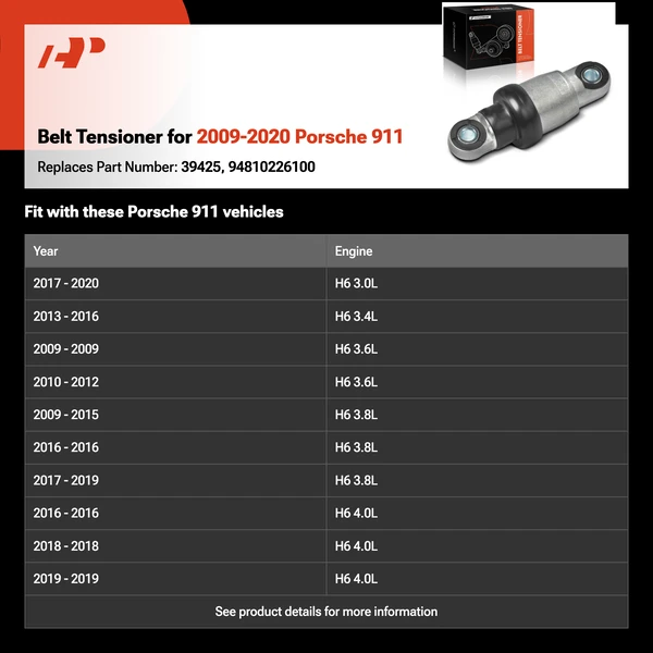 Belt Tensioner for 2009-2020 Porsche 911