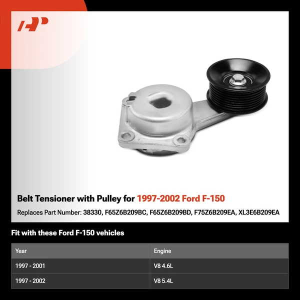 Belt Tensioner with Pulley for 1997-2002 Ford F-150