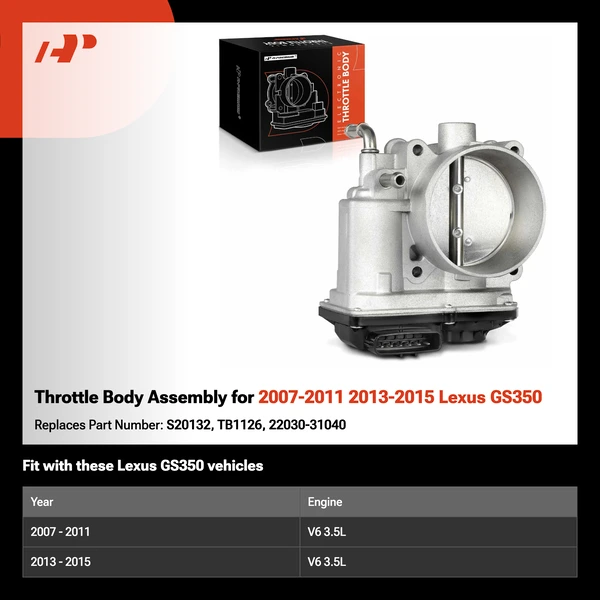 Throttle Body Assembly for 2007-2011 2013-2015 Lexus GS350