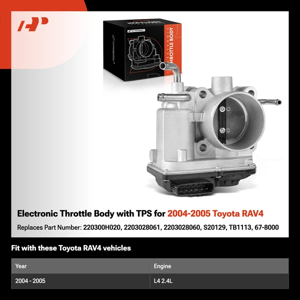 Electronic Throttle Body with TPS for 2004-2005 Toyota RAV4