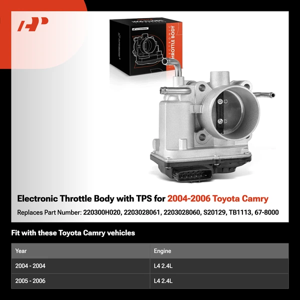 Electronic Throttle Body with TPS for 2004-2006 Toyota Camry