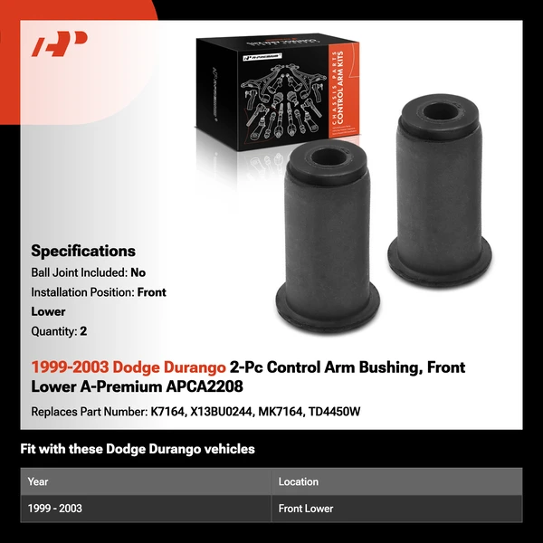 1999-2003 Dodge Durango 2-Pc Control Arm Bushing, Front Lower A-Premium APCA2208