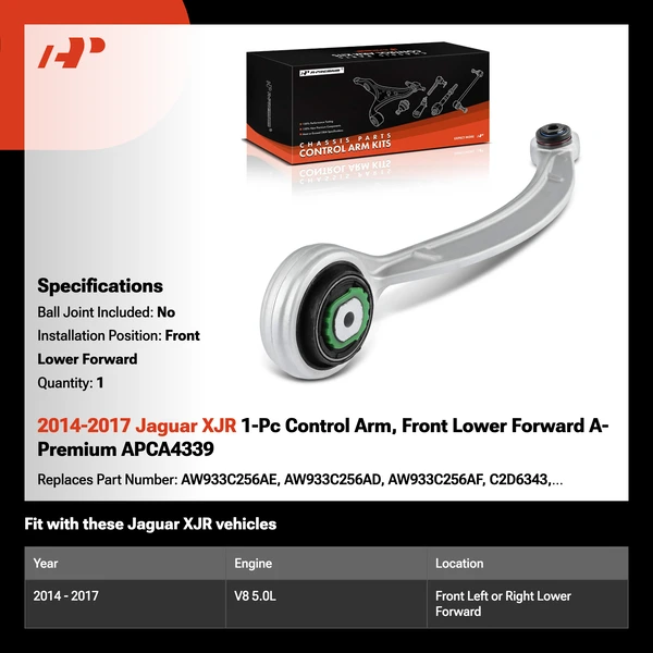 2014-2017 Jaguar XJR 1-Pc Control Arm, Front Lower Forward A-Premium APCA4339