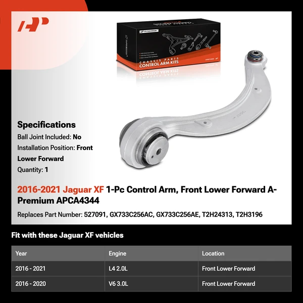 2016-2021 Jaguar XF 1-Pc Control Arm, Front Lower Forward A-Premium APCA4344