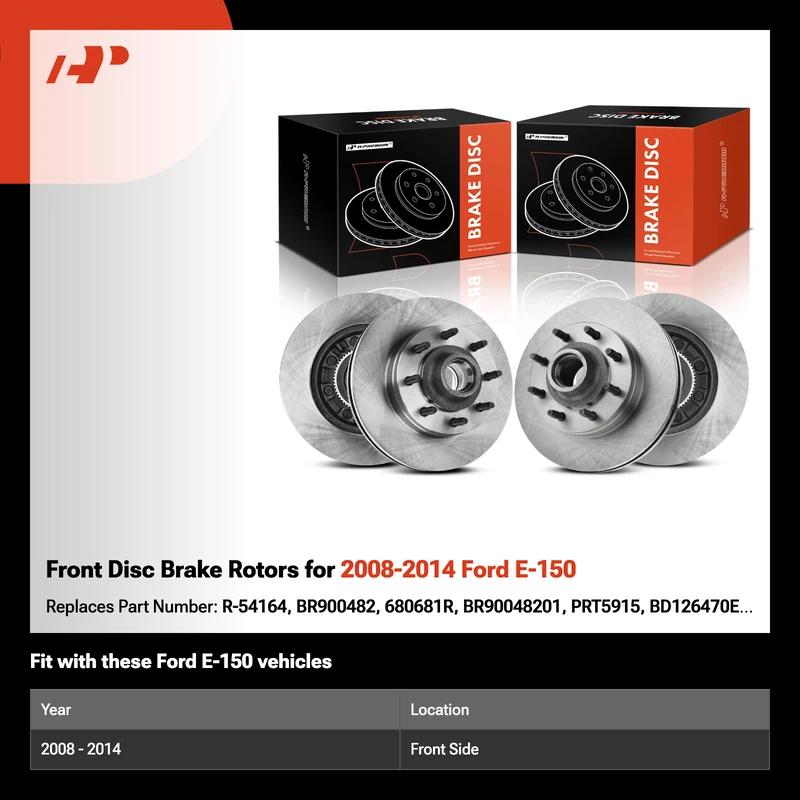 Front Disc Brake Rotors for 2008-2014 Ford E-150