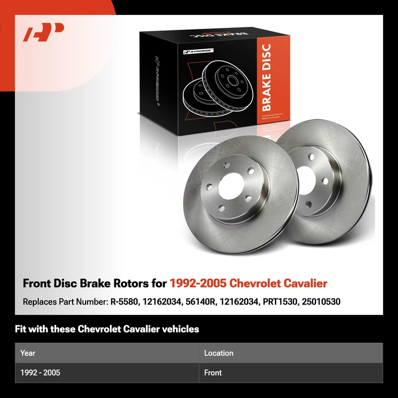 Front Disc Brake Rotors for 1992-2005 Chevrolet Cavalier