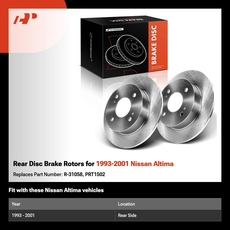 Rear Disc Brake Rotors for 1993-2001 Nissan Altima