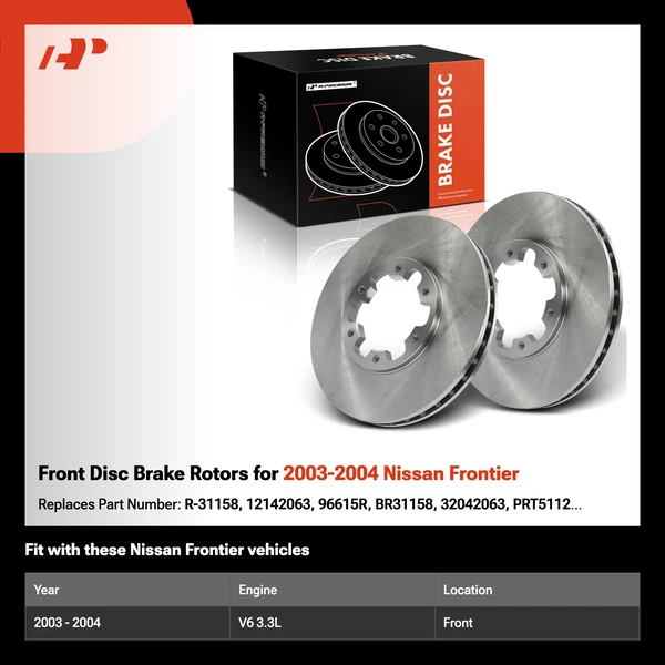 Front Disc Brake Rotors for 2003-2004 Nissan Frontier