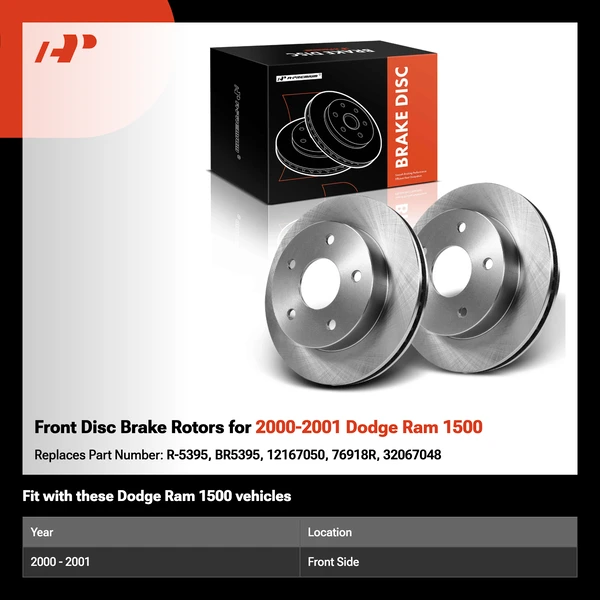 Front Disc Brake Rotors for 2000-2001 Dodge Ram 1500