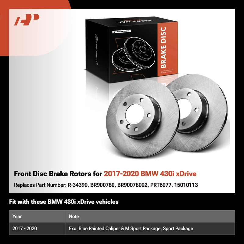 Front Disc Brake Rotors for 2017-2020 BMW 430i xDrive