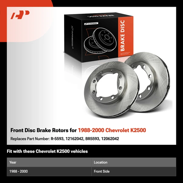 Front Disc Brake Rotors for 1988-2000 Chevrolet K2500