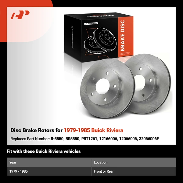 Disc Brake Rotors for 1979-1985 Buick Riviera