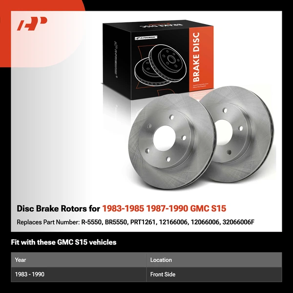 Disc Brake Rotors for 1983-1985 1987-1990 GMC S15