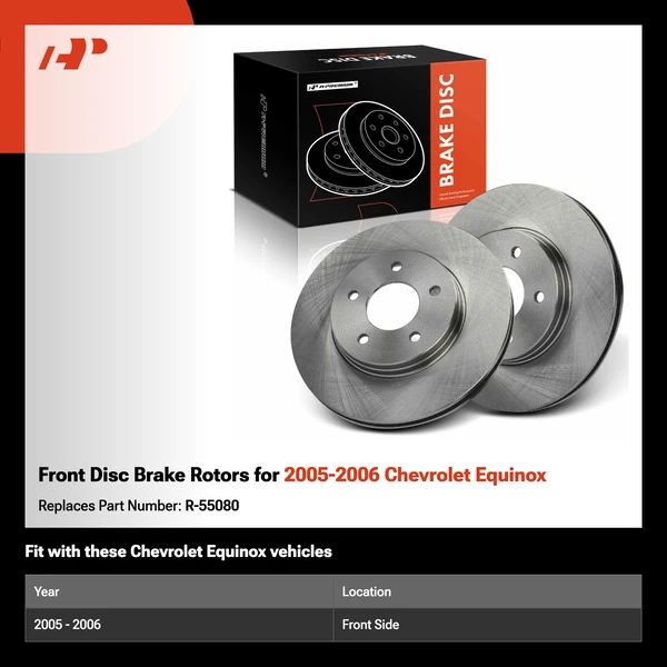 Front Disc Brake Rotors for 2005-2006 Chevrolet Equinox
