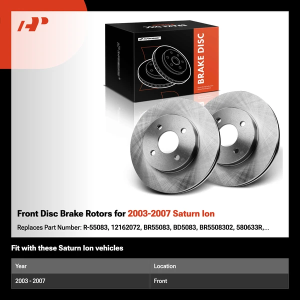Front Disc Brake Rotors for 2003-2007 Saturn Ion