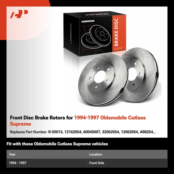 Front Disc Brake Rotors for 1994-1997 Oldsmobile Cutlass Supreme