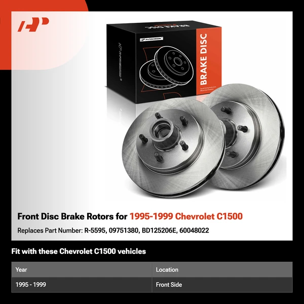 Front Disc Brake Rotors for 1995-1999 Chevrolet C1500