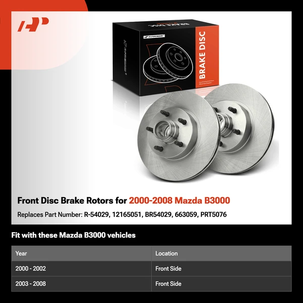 Front Disc Brake Rotors for 2000-2008 Mazda B3000