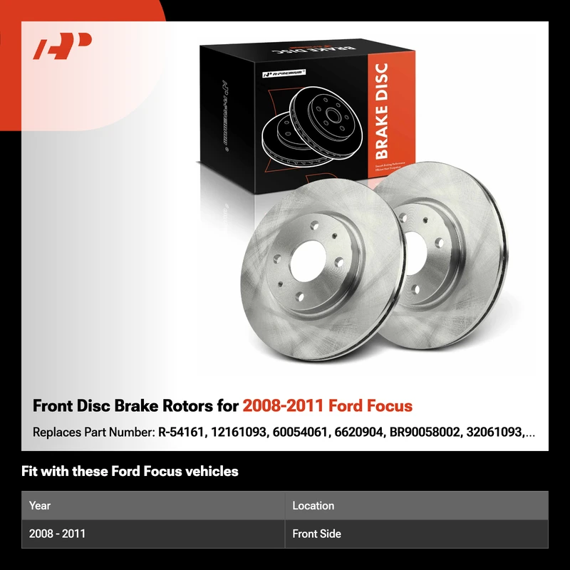 Front Disc Brake Rotors for 2008-2011 Ford Focus