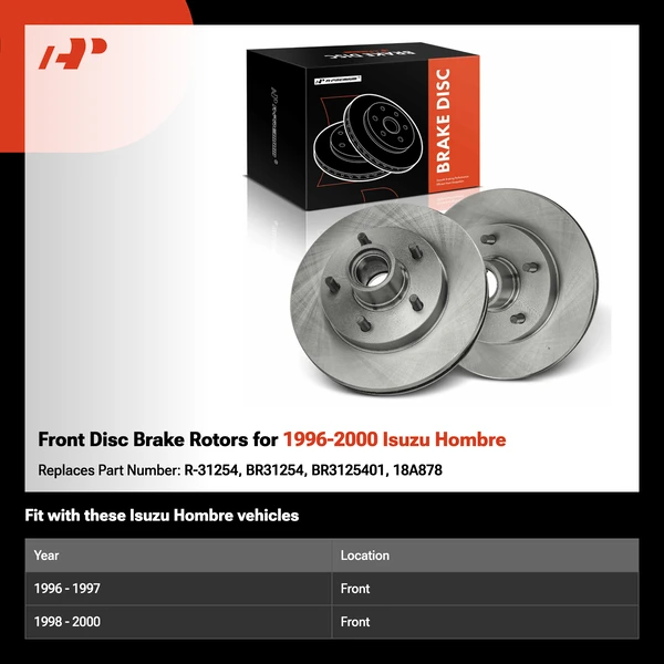 Front Disc Brake Rotors for 1996-2000 Isuzu Hombre