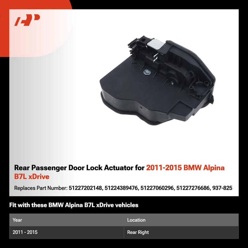 Rear Passenger Door Lock Actuator for 2011-2015 BMW Alpina B7L xDrive