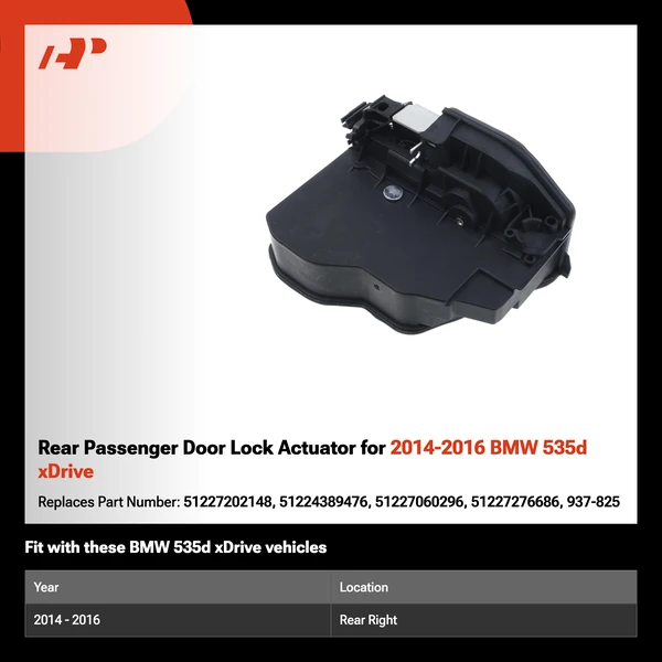 Rear Passenger Door Lock Actuator for 2014-2016 BMW 535d xDrive
