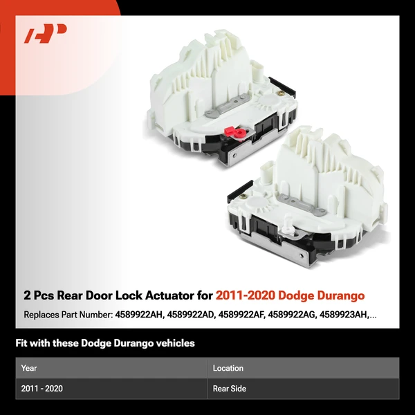 2 Pcs Rear Door Lock Actuator for 2011-2020 Dodge Durango