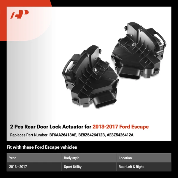 2 Pcs Rear Door Lock Actuator for 2013-2017 Ford Escape