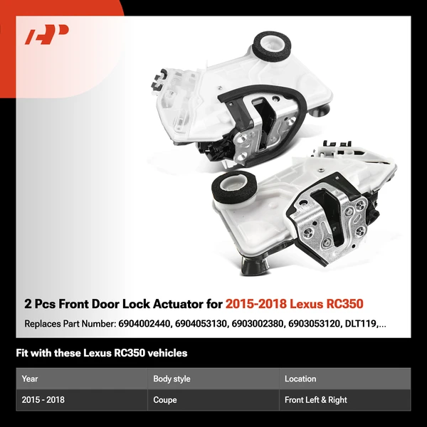 2 Pcs Front Door Lock Actuator for 2015-2018 Lexus RC350
