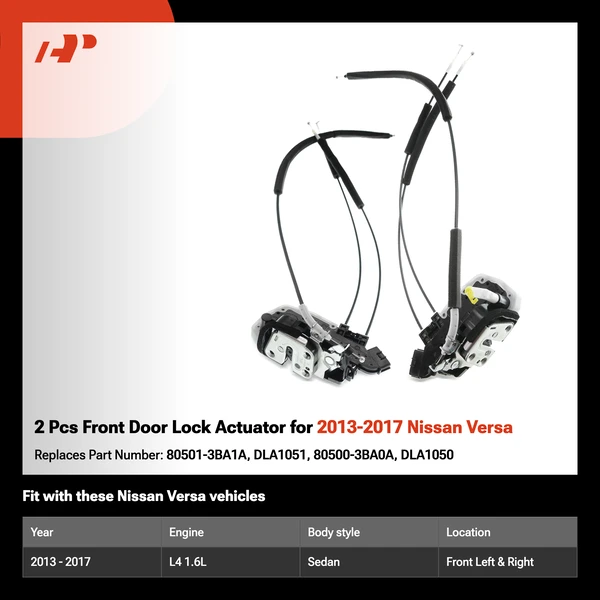 2 Pcs Front Door Lock Actuator for 2013-2017 Nissan Versa