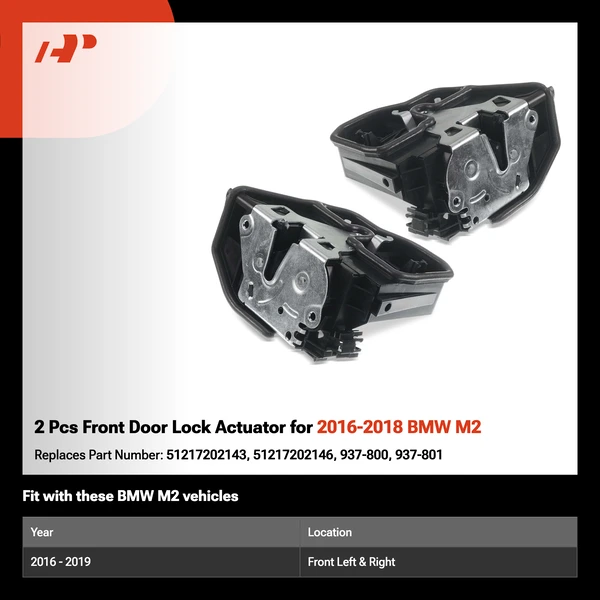 2 Pcs Front Door Lock Actuator for 2016-2018 BMW M2