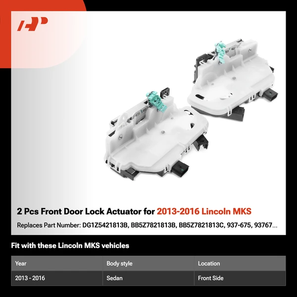 2 Pcs Front Door Lock Actuator for 2013-2016 Lincoln MKS
