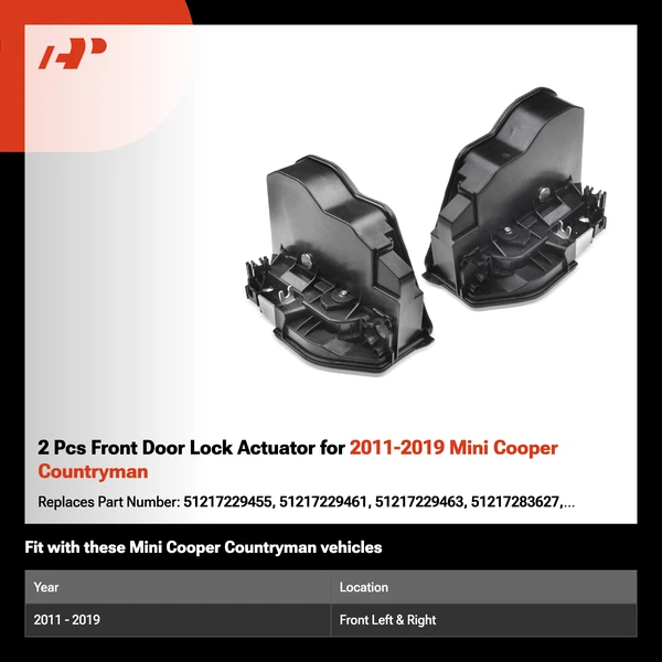 2 Pcs Front Door Lock Actuator for 2011-2019 Mini Cooper Countryman