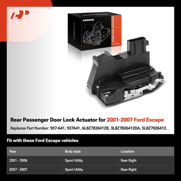 Rear Passenger Door Lock Actuator for 2001-2007 Ford Escape
