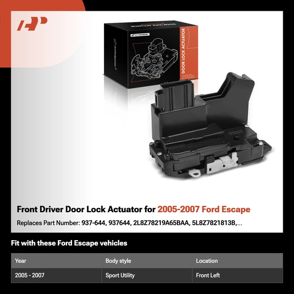 Front Driver Door Lock Actuator for 2005-2007 Ford Escape