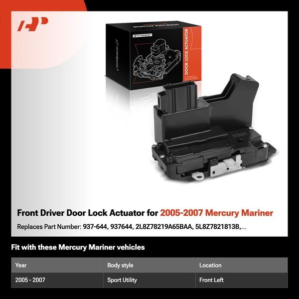 Front Driver Door Lock Actuator for 2005-2007 Mercury Mariner