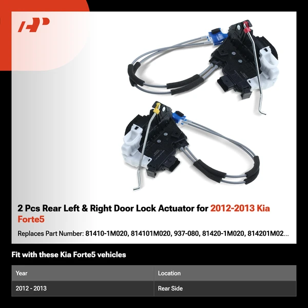 2 Pcs Rear Left & Right Door Lock Actuator for 2012-2013 Kia Forte5