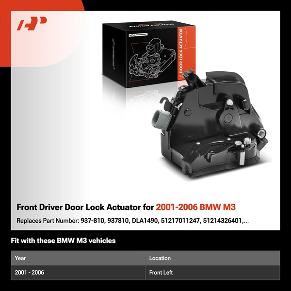 Front Driver Door Lock Actuator for 2001-2006 BMW M3
