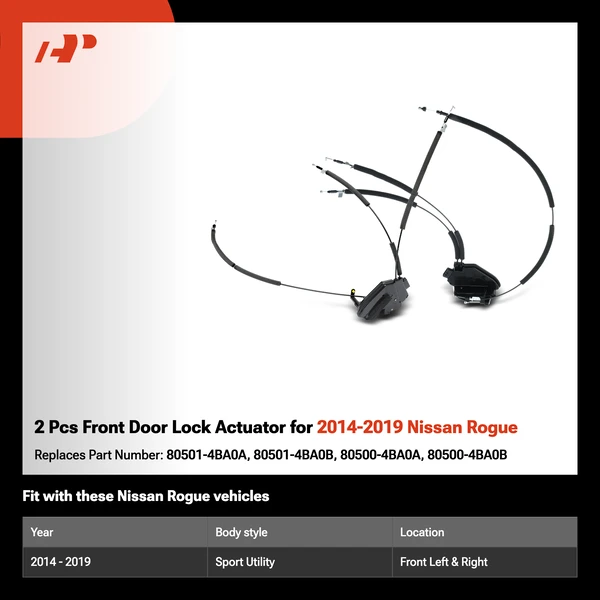 2 Pcs Front Door Lock Actuator for 2014-2019 Nissan Rogue