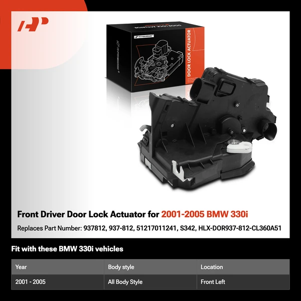 Front Driver Door Lock Actuator for 2001-2005 BMW 330i