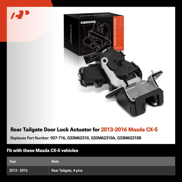 Rear Tailgate Door Lock Actuator for 2013-2016 Mazda CX-5