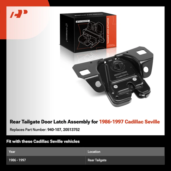 Rear Tailgate Door Latch Assembly for 1986-1997 Cadillac Seville