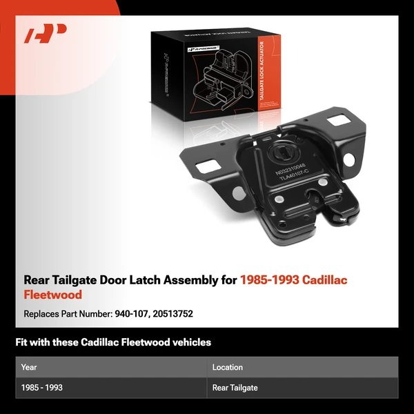 Rear Tailgate Door Latch Assembly for 1985-1993 Cadillac Fleetwood