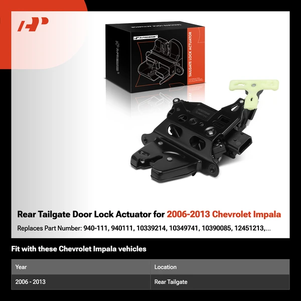 Rear Tailgate Door Lock Actuator for 2006-2013 Chevrolet Impala