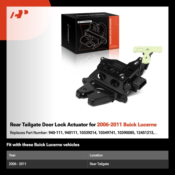 Rear Tailgate Door Lock Actuator for 2006-2011 Buick Lucerne